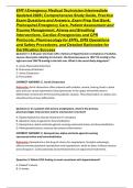 EMT-I Emergency Medical Technician Intermediate Updated 2026 &vert; Comprehensive Study Guide&comma; Practice Exam Questions and Answers&comma; Exam Prep Test Bank&comma; Prehospital Emergency Care&comma; Patient Assessment and Trauma Management&comma; Airway and Breathing Interventions&comma; C