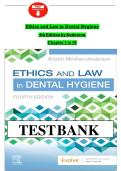 Test Bank For Ethics and Law in Dental Hygiene 4th Edition by Kristin Minihan-Anderson&vert;&vert;ISBN NO&colon;10&comma;0323761194&vert;&vert;ISBN NO&colon;13&comma;978-0323761192&vert;&vert;All Chapters&vert;&vert;Complete Guide A&plus;&NewLine;