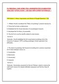 PA PERSONAL CARE HOME &lpar;PCH&rpar; ADMINISTRATOR EXAMINATION &NewLine;2026&sol;2027 ACTUAL EXAM &vert; 300 Q&A WITH EXPERT RATIONALES &vert;