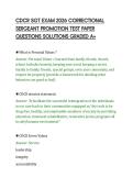 CDCR SGT EXAM 2026 CORRECTIONAL&NewLine;SERGEANT PROMOTION TEST PAPER&NewLine;QUESTIONS SOLUTIONS GRADED A&plus;