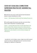 CDCR SGT EXAM 2026 CORRECTIONS&NewLine;SUPERVISION PRACTICE SET ANSWERS FULL&NewLine;SOLUTION