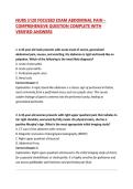 NURS 5120 FOCUSED EXAM ABDOMINAL PAIN &ndash; COMPREHENSIVE QUESTION COMPLETE WITH VERIFIED ANSWERS