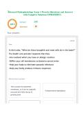 Advanced Pathophysiology Exam 1 Practice Questions and Answers with Complete Solutions UPDATED&excl;&excl;&excl;&period;