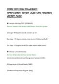 CDCR SGT EXAM 2026 INMATE&NewLine;MANAGEMENT REVIEW QUESTIONS ANSWERS&NewLine;VERIFIED GUIDE