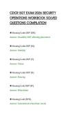 CDCR SGT EXAM 2026 SECURITY&NewLine;OPERATIONS WORKBOOK SOLVED&NewLine;QUESTIONS COMPILATION