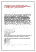VIRGINIA STATE INSPECTION EXAM 200 ACTUAL &NewLine;QUESTIONS AND CORRECT ANSWERS WITH RATIONALE &NewLine;ALREADY GRADED A&plus; NEW&excl;&excl;&excl;&excl;&excl;&excl;&excl;&excl;&excl;&excl;&excl;&excl;&excl;&excl;&excl;&excl;&excl;&excl;&excl;&excl;&excl;