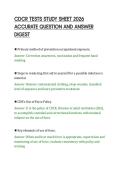 CDCR TESTS STUDY SHEET 2026&NewLine;ACCURATE QUESTION AND ANSWER&NewLine;DIGEST
