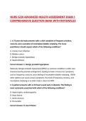 NURS 5220 ADVANCED HEALTH ASSESSMENT EXAM 1 COMPREHENSIVE QUESTION BANK WITH RATIONALES
