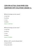 CDFA IPM ACTUAL EXAM PAPER 2026&NewLine;QUESTIONS WITH SOLUTIONS GRADED A&plus;