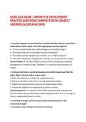 NURS 5220 EXAM 1 GROWTH & DEVELOPMENT PRACTICE QUESTIONS COMPLETE WITH CORRECT ANSWERS & EXPLANATIONS
