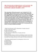 MBA 705 LSUS MCLAUGHLIN EXAM 1 ACTUAL EXAM  290 &NewLine;ACTUAL QUESTIONS AND CORRECT ANSWER WITH &NewLine;RATIONALE ALREADY GRADED A&plus; NEW