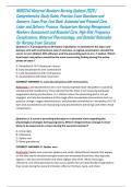 NURS240 Maternal-Newborn Nursing Updated 2026 &vert; Comprehensive Study Guide&comma; Practice Exam Questions and Answers&comma; Exam Prep Test Bank&comma; Antenatal and Prenatal Care&comma; Labor and Delivery Process&comma; Postpartum Nursing Management&comma; Newborn Assessment and Neonatal Ca