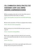 CDL COMBINATION VEHICLE PRACTICE TEST&NewLine;ASSESSMENT SCRIPT 2026 VERIFIED&NewLine;ANSWERS COMPREHENSIVE REVIEW