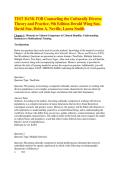 Test Bank for Counseling the Culturally Diverse Theory and Practice 9th Edition by Derald Wing Sue&comma; David Sue&comma; Helen A Neville & Laura Smith - Complete Exam Study Guide with 500&plus; Practice Questions and Detailed Rationales for All 26 Chapters