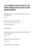 CDL COMBINATION VEHICLE PRACTICE TEST&NewLine;DRIVER TRAINING REVIEW 2026 MOCK PAPER&NewLine;DETAILED ANSWERS