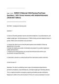 NUR2513 Maternal-Child Nursing Final Exam Questions &vert; 100&percnt; Correct Answers with Detailed Rationales &lpar;2026&sol;2027 Edition&rpar;