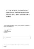 PHTLS PRE & POST TEST WITH CORRECT QUESTIONS AND ANSWERS & VERIFIED SOLUTIONS