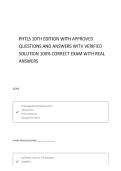 PHTLS 10TH EDITION WITH CORRECT QUESTIONS AND ANSWERS & VERIFIED SOLUTIONS