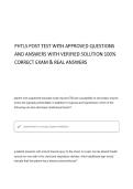 PHTLS POST TEST WITH CORRECT QUESTIONS AND ANSWERS & VERIFIED SOLUTIONS