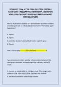 FIFA AGENT EXAM ACTUAL EXAM 2026 &vert; FIFA FOOTBALL AGENT EXAM &vert; REGULATIONS&comma; MEMBERSHIP&comma; AND DISPUTE RESOLUTION &vert; ALL QUESTIONS AND CORRECT ANSWERS &vert; VERIFIED ANSWERS