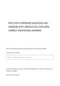 PHTLS CORRECT QUESTIONS AND ANSWERS & VERIFIED SOLUTIONS