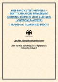 CISSP PRACTICE TESTS CHAPTER 5 &ndash; IDENTITY AND ACCESS MANAGEMENT &lpar;DOMAIN 5&rpar; COMPLETE STUDY GUIDE 2026 &vert; QUESTIONS & ANSWERS