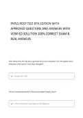 PHTLS POST TEST WITH CORRECT QUESTIONS AND ANSWERS & VERIFIED SOLUTIONS