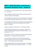 NETA 3 2026 Question and Answer &vert;&NewLine;Complete Revision Pack &vert; Grade A&plus;&NewLine;