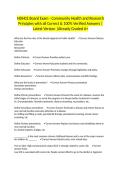 NDHCE Board Exam - Community Health and Research Principles with all Correct & 100&percnt; Verified Answers &vert;Latest Version &vert;Already Graded A&plus;