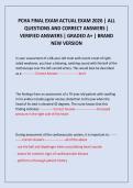 PCHA FINAL EXAM ACTUAL EXAM 2026 &vert; ALL QUESTIONS AND CORRECT ANSWERS &vert; VERIFIED ANSWERS &vert; GRADED A&plus; &vert; BRAND NEW VERSION