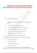 FUNDAMENTALS OF NURSING THEORY CONCEPTS AND APPLICATIONS 4TH EDITION WILKINSON'S TEST BANK