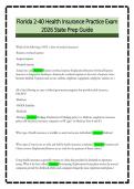 Florida 2-40 Health Insurance Practice Exam&NewLine;2026 State Prep Guide