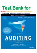 Test Bank for Auditing&colon; A Practical Approach with Data Analytics 2nd Edition by Raymond Johnson and Laura Wiley isbn-978-1119785996