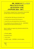 JBL MODULE 2 &NewLine;PRACTICE EXAM &NewLine;QUESTIONS AND &NewLine;ANSWERS 2026 - 2027
