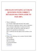 CPH EXAM CONTAINING ACCURATE &NewLine;QUESTIONS WITH CORRECT &NewLine;DETAILED SOLUTIONS &vert; SURE TO &NewLine;PASS 100&percnt;