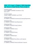 COSC 275 Exam 2 &lpar;Palmer&rpar; 2026 Question&NewLine;and Answer &vert; Final Review Pack &vert; Grade A&plus;
