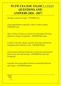 PLTW CEA EOC EXAM &NewLine;QUESTIONS AND &NewLine;ANSWERS 2026 - 2027