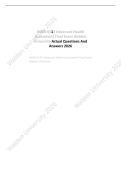 NURS 6512 Advanced Health &NewLine;Assessment Final Exam Walden &NewLine;University Actual Questions And &NewLine;Answers 2026