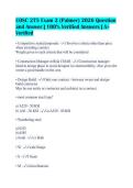 COSC 275 Exam 2 &lpar;Palmer&rpar; 2026 Question&NewLine;and Answer &vert; 100&percnt; Verified Answers &vert; A&plus;&NewLine;Verified