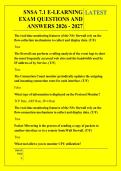 SNSA 7&period;1 E-LEARNING &NewLine;EXAM QUESTIONS AND &NewLine;ANSWERS 2026 - 2027