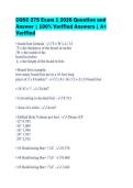 COSC 275 Exam 1 2026 Question and&NewLine;Answer &vert; 100&percnt; Verified Answers &vert; A&plus;&NewLine;Verified