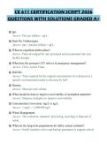 CE 611 CERTIFICATION SCRIPT 2026&NewLine;QUESTIONS WITH SOLUTIONS GRADED A&plus;