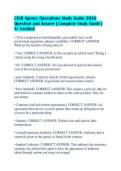 CISR Agency Operations Study Guide 2026&NewLine;Question and Answer &vert; Complete Study Guide &vert;&NewLine;A&plus; Verified