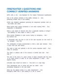 FIREFIGHTER 1 & 2 STATE TEST QUESTIONS AND CORRECT VERIFIED ANSWERS