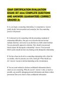 CEAP CERTIFICATION EVALUATION&NewLine;EXAMS SET 2026 COMPLETE QUESTIONS&NewLine;AND ANSWERS GUARANTEED CORRECT&NewLine;GRADED A&plus;