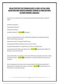RELIAS PROPHECY RN PHARMACOLOGY A 2026&vert; ACTUAL EXAM QUESTIONS AND VERIFIED ANSWERS &vert;GRADED A&plus;&vert;PASS ON FIRST ATTEMPT&vert;NEWEST 2026&sol;2027
