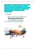 Test Bank for Transportation&colon; A Global Supply Chain Perspective 10th Edition Robert A&period; Novack&comma; Brian Gibson & Yoshinori Suzuki Chapters 1&ndash;13 Complete &vert; ISBN 9780357901584 &vert; A&plus; Exam Questions and Answers
