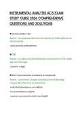 INSTRUMENTAL ANALYSIS ACS EXAM&NewLine;STUDY GUIDE 2026 COMPREHENSIVE&NewLine;QUESTIONS AND SOLUTIONS&NewLine;
