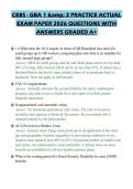 CEBS - GBA 1 & 2 PRACTICE ACTUAL&NewLine;EXAM PAPER 2026 QUESTIONS WITH&NewLine;ANSWERS GRADED A&plus;