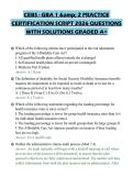 CEBS - GBA 1 & 2 PRACTICE&NewLine;CERTIFICATION SCRIPT 2026 QUESTIONS&NewLine;WITH SOLUTIONS GRADED A&plus;